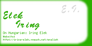 elek iring business card